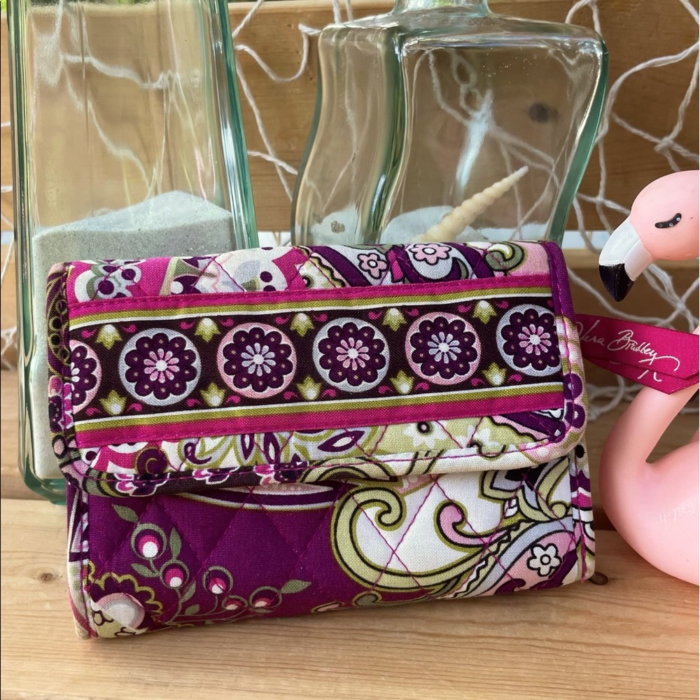 Vera Bradley " Very Berry"  Riley Compact Wallet